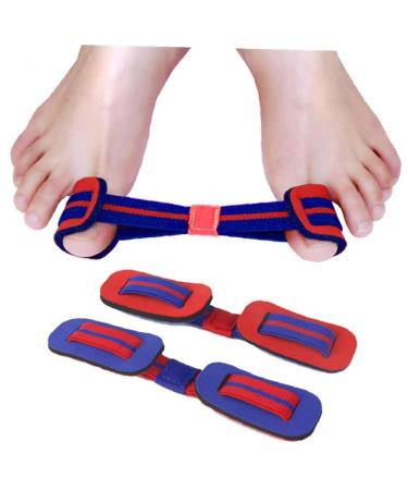 TOSSPER 1pc Elastic Big Toe-valgus Belt Thumb Straightening Training Band Nylon Toe Exercise Corrective Band Red