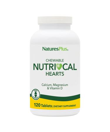 Nature's Plus Nutri-Cal Hearts Chewable Calcium Magnesium and Vitamin D - 120 Chewable Tablets