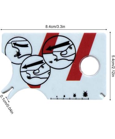 Portable Tick Remover Card with Magnifier Wallet-Sized Tick Removal Tool Pets Lice Catcher Tool Compact-Size Hiking Tick Remover Tick Bite Prevention Tool Identification Card Pets Lice - Buy Online on GoSupps.com