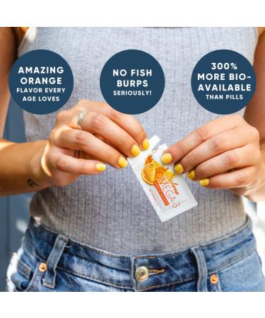 Coromega Omega-3 Orange Squeeze | 30 Packets | 2.5g Each | Healthy Fat Supplement - Buy Online on GoSupps.com