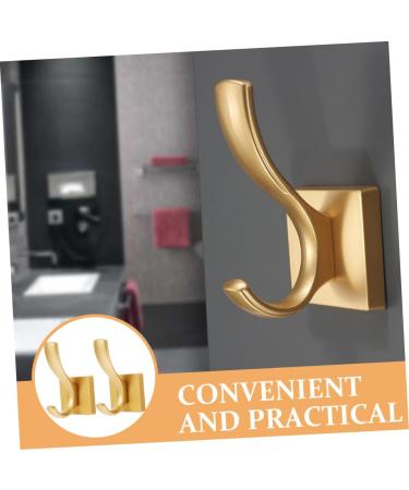 Alipis 2pcs No Punching Hook Heavy Duty Clothes Hanging Storage Hook Shoe Cabinet Wall-Mounted 10.00X5.20X3.00CM Golden - Buy Online on GoSupps.com