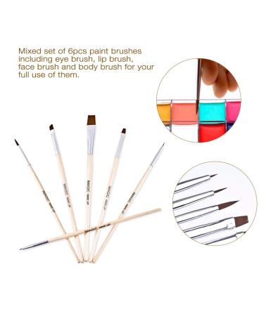 6-Piece Makeup Brush Set for Face Eyes & Lips - Multifunctional Nylon Brushes for Beginners & Pros | International Shipping - Buy Online on GoSupps.com