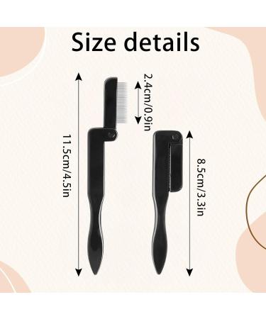 Nuqin Eyelash Comb Separator Lash Separator Tool with Portable Design Foldable Eyelash Steel Comb Gliding Evenly Through Your Lashes Remove Excess Mascara for Grooming Your Eyebrows and Eyelashes - Buy Online on GoSupps.com