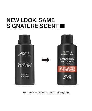 Bravo Sierra Deodorant Body Spray - White Vetiver & Cedarwood 5 oz - Vegan, Cruelty-Free, Long-Lasting Odor Protection - Buy Online on GoSupps.com