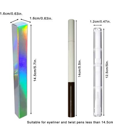 ANZKA 50 Pcs Twist Pen Packaging Boxes - Silver Holographic Eyeliner & Cuticle Oil Wrapping Box - Buy Online on GoSupps.com