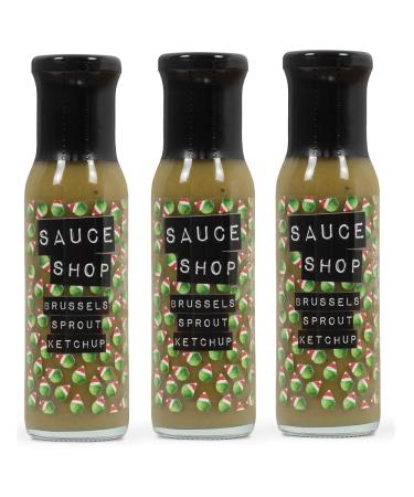Sauce Shop - Brussels Sprout Ketchup pack of 3 -Christmas food Foodie Gift - 3x 260g Jars