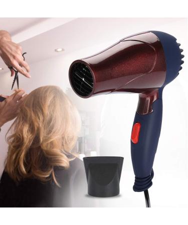 KUIKUI Travel Hair Dryer Mini Hair Dryer Foldable for Europe Travel only EU Plug 220V Cord Length 1.2m Coffee - Buy Online on GoSupps.com