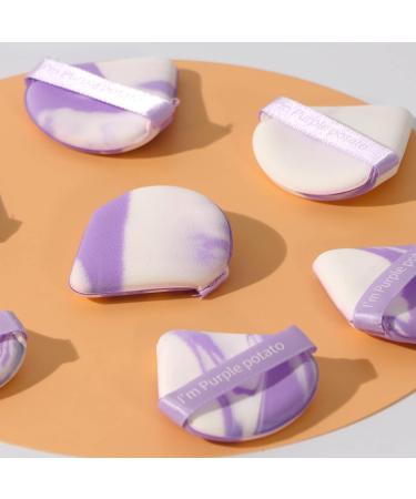 Songaa Triangle Powder Puff Set - 10 Air Cushion Makeup Sponges for Foundation Cream & Concealer - Portable Box - Purple Blending Sponges for Flawless Finish - Buy Online on GoSupps.com