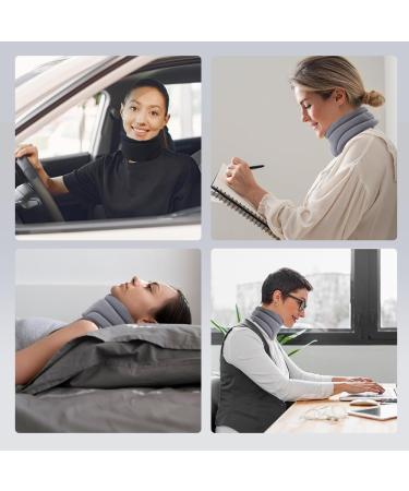 Correct Neck Brace & Neck Stretcher - Soft Foam Neck Support for Sleeping & Pressure Relief (Gray) - International Shipping Available - Buy Online on GoSupps.com