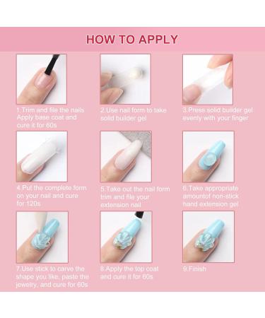 COMODOR Solid Sculpture Gel Nail Extension Set - 2 Pcs 15ml Nude Pink & Transparent Non-Sticky Hand Builder Gel for Nail Art - Buy Online on GoSupps.com