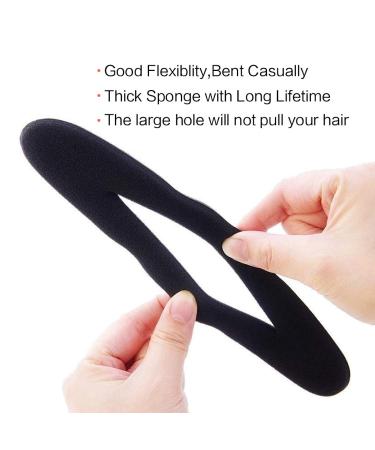 6-Part Hair Cutter Tool Set - Improved Hair Needle Sponge Clips & Styling Donut - Black (3 Large 3 Small) for Perfect Hair Twists & Wreath Styles - Buy Online on GoSupps.com