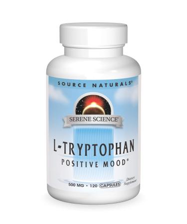 Source Naturals Serene Science L-Tryptophan, Positive Mood*, 500 mg - 120 Capsules