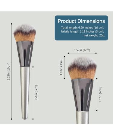 Premium Angled Kabuki Foundation Brush | Flawless Makeup Application | Professional Synthetic Bristles for Bronzer & Contour - Buy Online on GoSupps.com