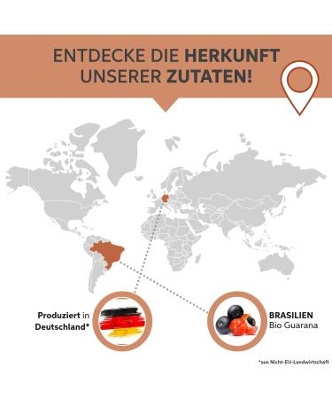  eltabia Organic Guarana Powder 200g from Brazil | Raw Food Grade Natural Caffeine as a Coffee Substitute | 100% Pure & No Additives - Buy Online on GoSupps.com