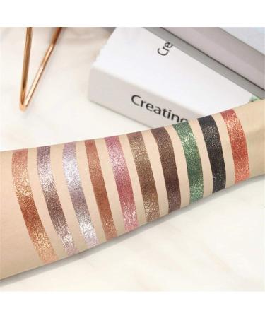 10 Colors Glitter Liquid Eyeshadow Set - Long Lasting, Waterproof & Highly Pigmented Metallic Shimmer - Sparkle Diamond Eye Makeup Kit - Buy Online on GoSupps.com
