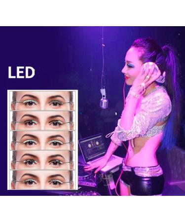 LED Light False Eyelashes 1 Pairs LED Lashes Waterproof LED Light Lashes Shiny Eyeliner Pencil Unique Adhesive Tape for Eyelids (Blue) - Buy Online on GoSupps.com