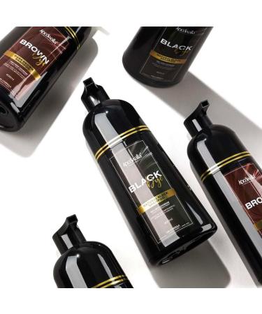 Grey Reducing Natural Black Hair Colour Shampoo (400ml) Hair Treatment for Grey Hair Coverage in 15 Minutes - Hair Coloring for Men Women All Hair Types - Natural Black Hair Dye - Ammonia Free - Buy Online on GoSupps.com