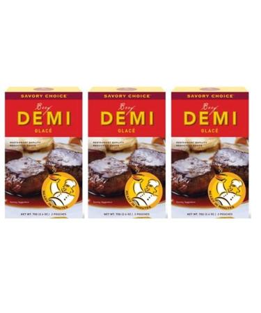 Savory Choice Beef Demi Glace Reduction Sauce Packet 75gr (pack of 3)