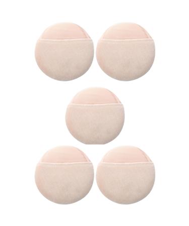 Daroplo 5X Women Cosmetic Beige White Round Face Makeup Powder Puff