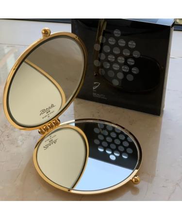 J neke Round Handbag Mirror - Gold-Coloured & Tortoise Design | International Shipping Available - Buy Online on GoSupps.com