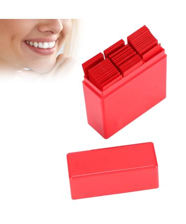 Tomotato 300pcs Dental Articulating Paper Dental Teeth Supplies Dentist Accessories with Plastic Dispenser(Red)