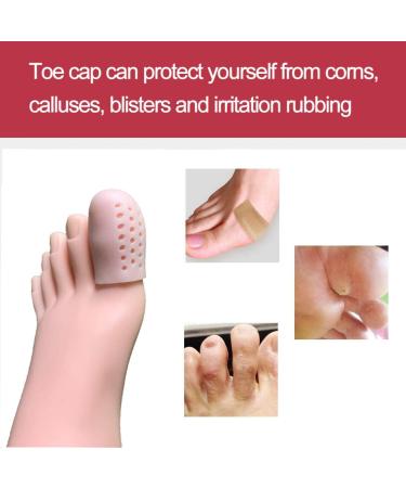 Breathable Silicone Gel Toe Caps - 16 Pieces for Big Toe Protection from Ingrown Toenails, Corns, Blisters and Painful Toe Problems - Buy Online on GoSupps.com