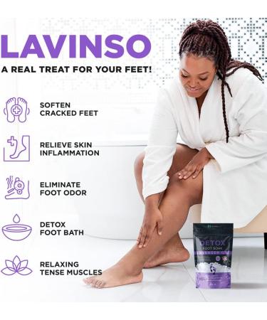 Lavender Oil Foot Soak with Epsom Salt for Dry Cracked Feet - Made in USA - 1 LB Lavender - Softens Calluses, Soothes Sore Feet & Removes Odor - Athlete's Foot Relief - Buy Online on GoSupps.com