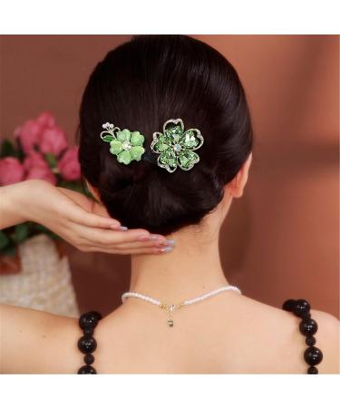 Rhinestone Flower Hair Clip Elegant Hair Clip Magic Hair Bun Maker Deft Bun Hair Tie French Twist Hair Bun Whale Tail Rhinestone Flower Hair Clip Tools for Perfect Buns (C) - Buy Online on GoSupps.com