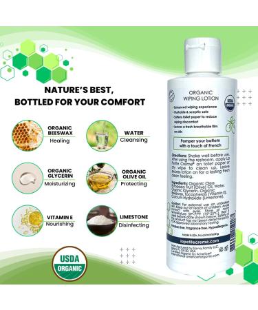 La Petite French Premium Wiping Lotion - Organic Flushable Skin Cleanser & Moisturizer (8 oz) - Eco-Friendly Alternative to Wet Wipes for a Better Bathroom Experience - Buy Online on GoSupps.com