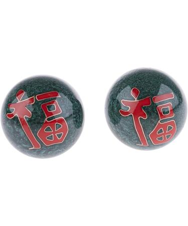 Lachinuse Qi Gong Balls - Enamel Chinese Anti-Stress Balls for Happiness | 40mm Health Balls in Gift Box | Zen Relaxation | Feng Shui Decor in Green - Buy Online on GoSupps.com