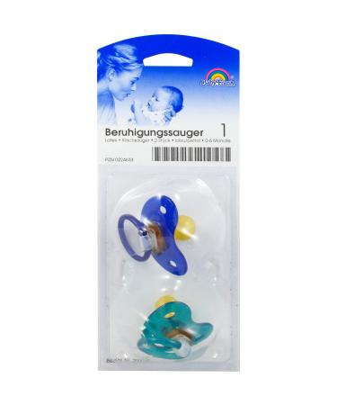 SACRED PACIFIER Cherry Lat.2-6 M.blue/petrol 2 pcs