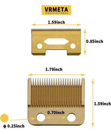 VRMETA New Upgrade Professional Replacement Hair Clipper Blades for Wahl Clippers Wahl 5-Star Senior Magic Clip Compatible with 8148 8504 1919 2241 2240 8591(Gold) - Buy Online on GoSupps.com