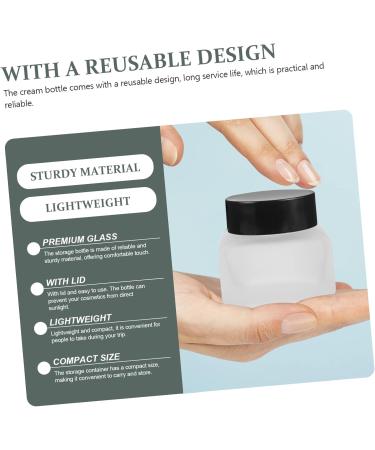 minkissy Eyeshadow Jars Sample Jars Toiletry Bottle Face Cream Jar Body Butter Jars Lotion Jar Empty Refillable Cosmetic Jars Portable Cosmetic Jar Empty Cream Jar Square Glass Travel Box - Buy Online on GoSupps.com