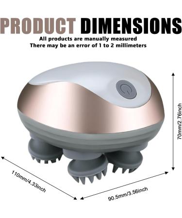Wireless IPX7 Waterproof Electric Head Massager | 4 Heads & 3 Modes for Ultimate Relaxation | Scalp Massage Device for Full Body Ease - Buy Online on GoSupps.com