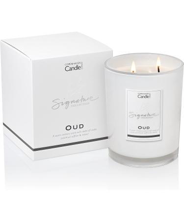 Luxury Scented Candle Gift for Women | Natural Wax Blend | 65 Hours Burn Time | Hotel Collection - Oud (21oz) by The Copenhagen Company - Buy Online on GoSupps.com
