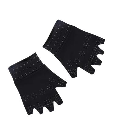 Magnetic Gloves Health Compression Antiedema Gloves 2 Colors Health Care Tool for Hand Pain (Black) #-02
