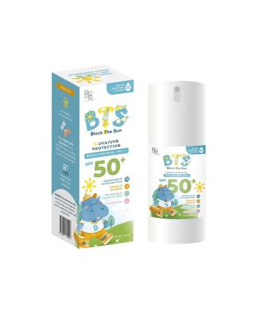 MyLO BTS SPF 50 Sunscreen Broad-Spectrum UVA UVB Face & Skincare Protection PA+++ Nourishing Moisturizer For All Baby Kids & Adult Skin Types Paraben Free Water Resistant (Lotion 30ml)