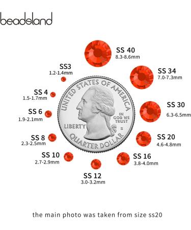 Beadsland 1440 Flat Back Rhinestones for Nails - Orange SS10 (2.7-2.8mm) Nail Crystals for Perfect Nail Art - Buy Online on GoSupps.com