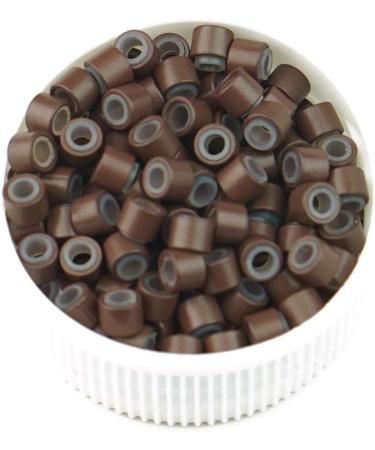 500pcs #5 Brown 4.5mm Micro Rings for I Tip Hair Extensions - Silicone Lined Nano Beads - Buy Online on GoSupps.com