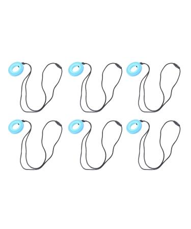 10PCS Baby Teething Necklace | Safe Silicone Chew Toy for Kids | Sensory Pendant Necklace (Dark Blue) - Buy Online on GoSupps.com