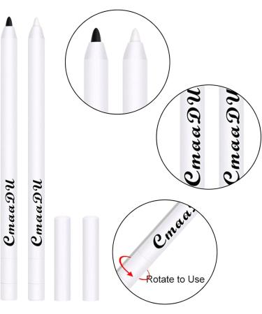 Eyeliner Pen2 PCS Breakup Proof Retractable Eyeliner Gel Black and White Eyeliners Quickdrying longlasting Smudger for smoky - Buy Online on GoSupps.com