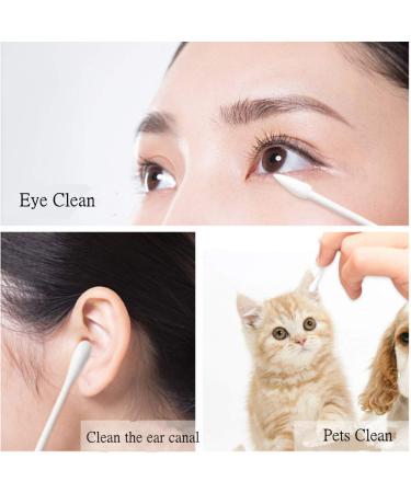 Cotton Swabs 800 Pieces - Double Precision Tips, Paper Stick - 4 Packs of 200 (Pointed+Spiral Head) - Buy Online on GoSupps.com