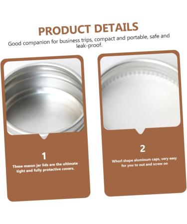 DOITOOL 20pcs Boxes Round Aluminum Can Creami Aluminum Round Tin Lids Cream Holder Mini Tea Travel 5x5cm Silver - Buy Online on GoSupps.com