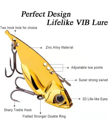 5 Pack Metal Blade Baits for Bass Fishing - VIB Fishing Spoons, Crankbaits, Swimbaits - Trout, Walleye, Crappie Lures - Saltwater Blade Fishing - Silver Blade Baits (5pcs/box) - Buy Online on GoSupps.com