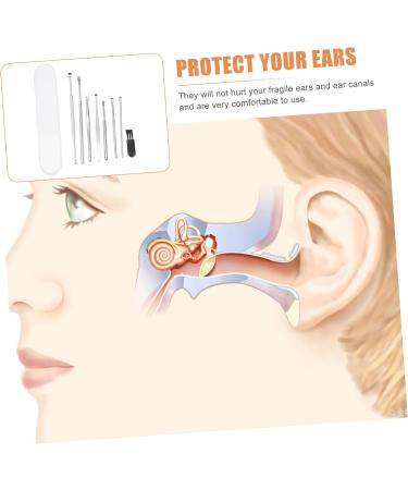 FOMIYES 5 Sets Ear Spoon Kit - Stainless Steel Ear Wax Removal Tools Ear Cleaning Props & Picks for Home Use | International Shipping Available - Buy Online on GoSupps.com