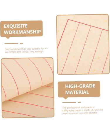 Hohopeti 50 Sheets Rice Paper Chinese Calligraphy Mat Writing Paper Calligraphy Practice Paper Stationery - Buy Online on GoSupps.com