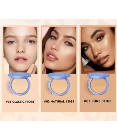 GAGK Matte Perfection Pressed Powder Matte Wet and Dry Powder Oil Control Face Pressed Powder Matte Smooth Setting Powder Waterproof Long Lasting Finishing Powder (Classic Ivory 2Pcs) - Buy Online on GoSupps.com