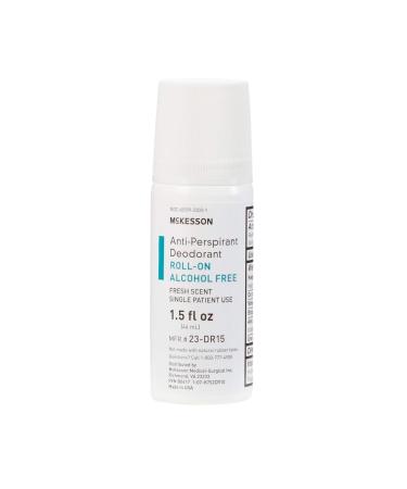 McKesson Antiperspirant Deodorant Roll-On Alcohol-Free Fresh Scent Single Patient Use 1.5 fl oz 1 Count