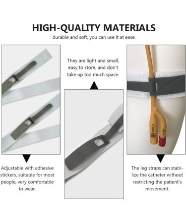 EXCEART 4pcs Adjustable Catheter Strap - Leg Bag Fastening & Tube Holder for Urine - White - Buy Online on GoSupps.com