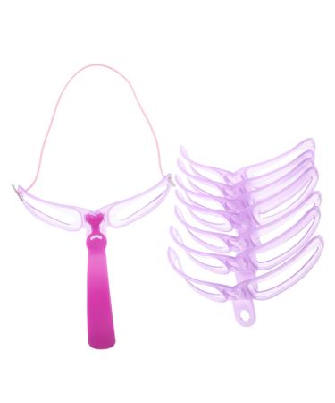 Ipetboom Set 8 for Suit Womens Template Maquillaje Reusable Tool Styling Eyebrow Stenci Strap Pencil Styles medium Violet